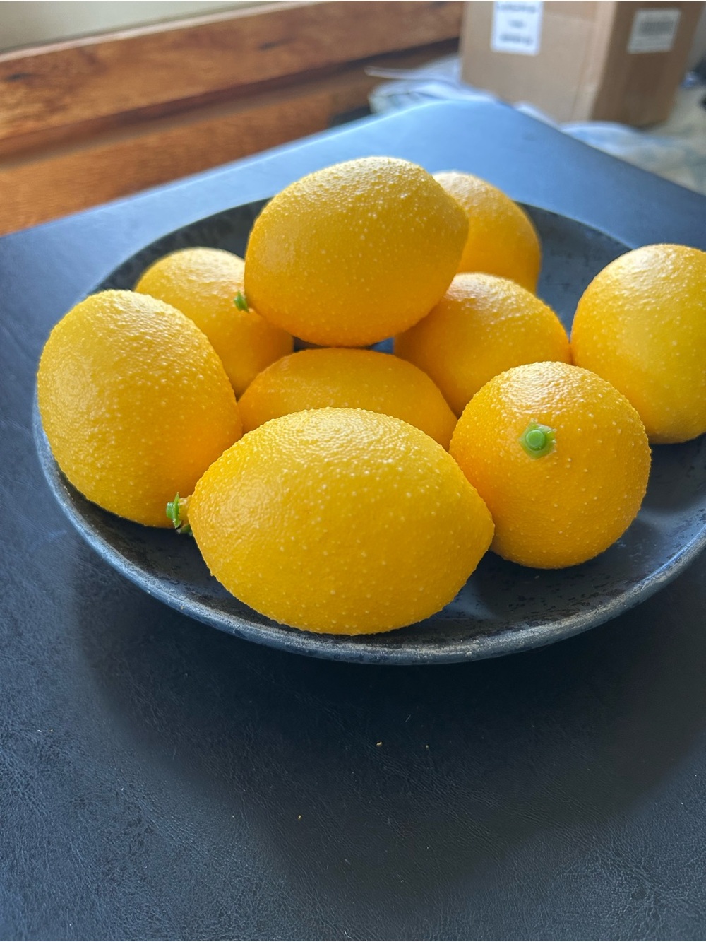 Faux Decorative Lemons in Bright Yellow – Set of Bowl Fillers